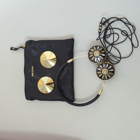 BaubleBar Other - Baublebar X Frends Layla headphones w/changeable jewelry and leather pouch